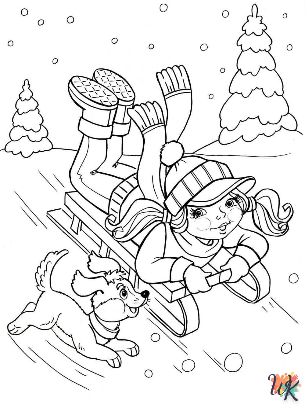 coloriage Hiver  à imprimer pour enfant de 12 ans