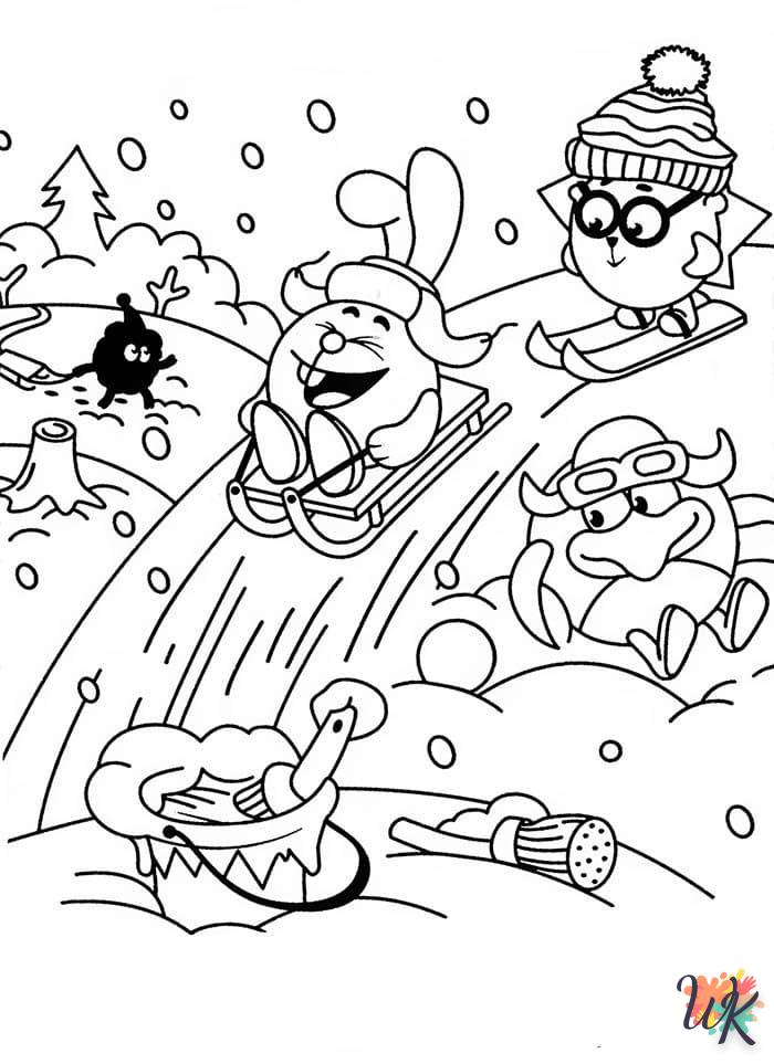 coloriage Hiver  pour lutter contre le stress