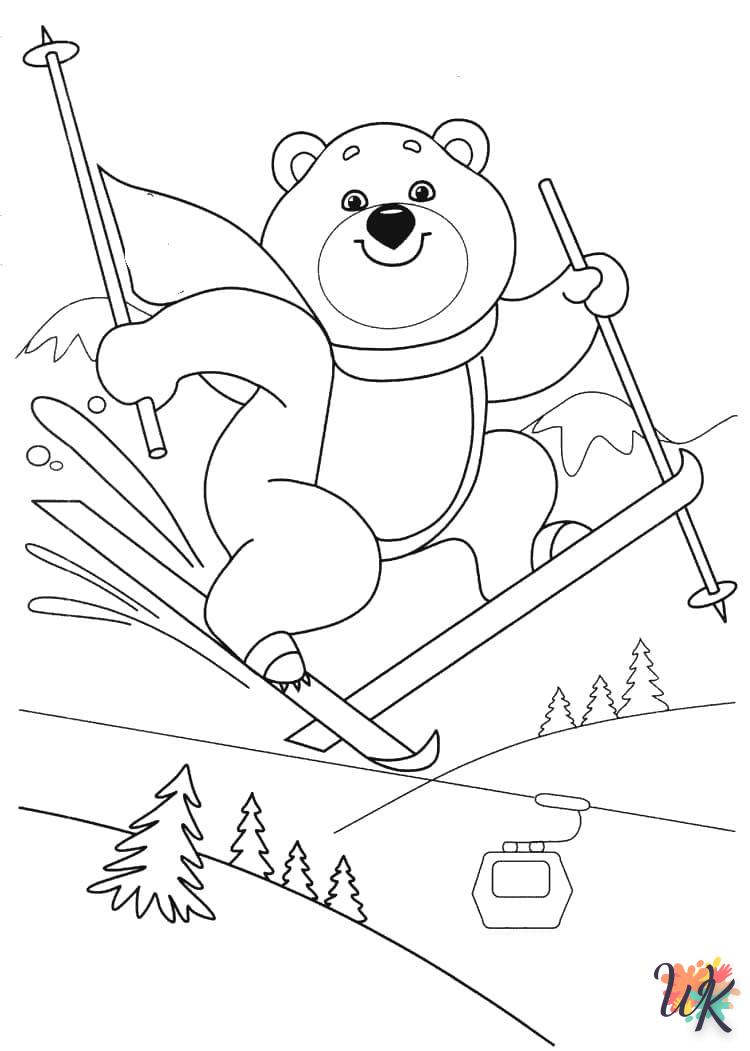 coloriage Hiver  enfant 7 ans a imprimer