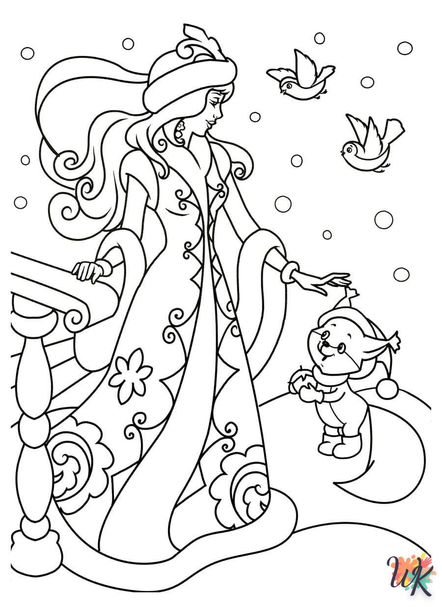 coloriage Hiver  gratuit pour enfants