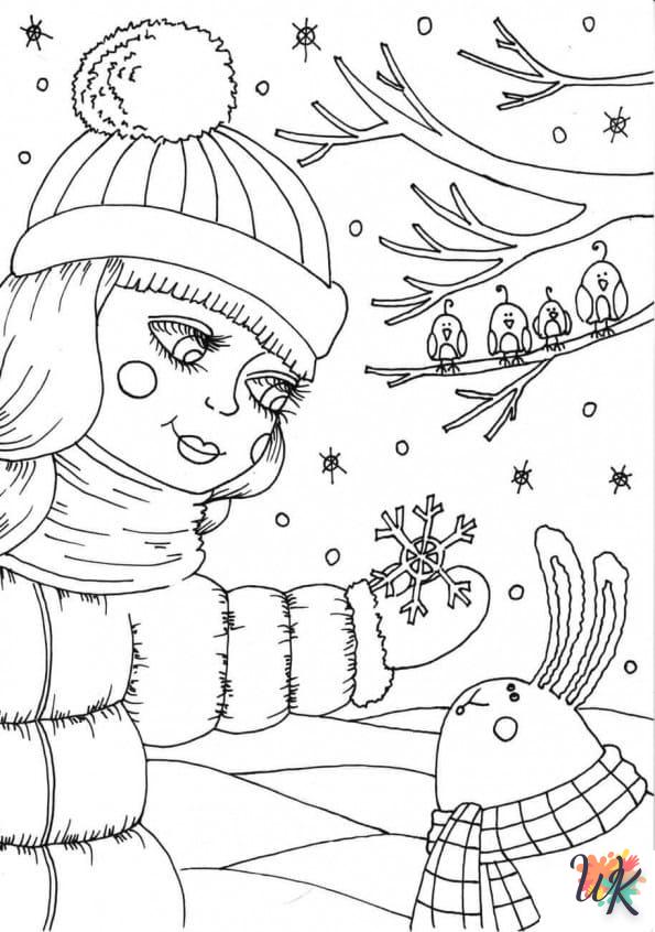 coloriage Hiver  a imprimer enfant 6 ans