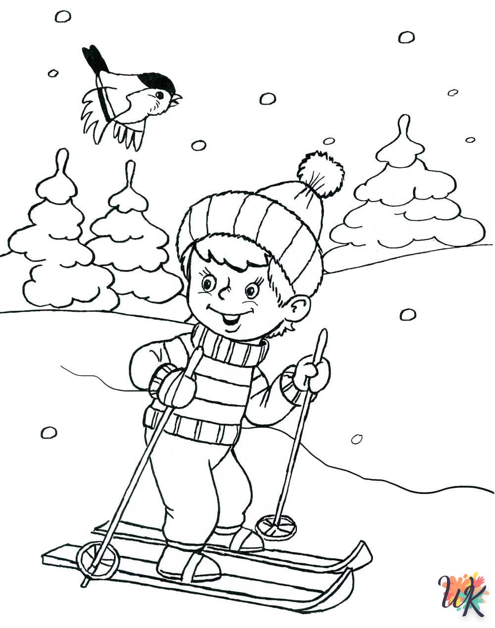 coloriage Hiver  à imprimer pdf gratuit