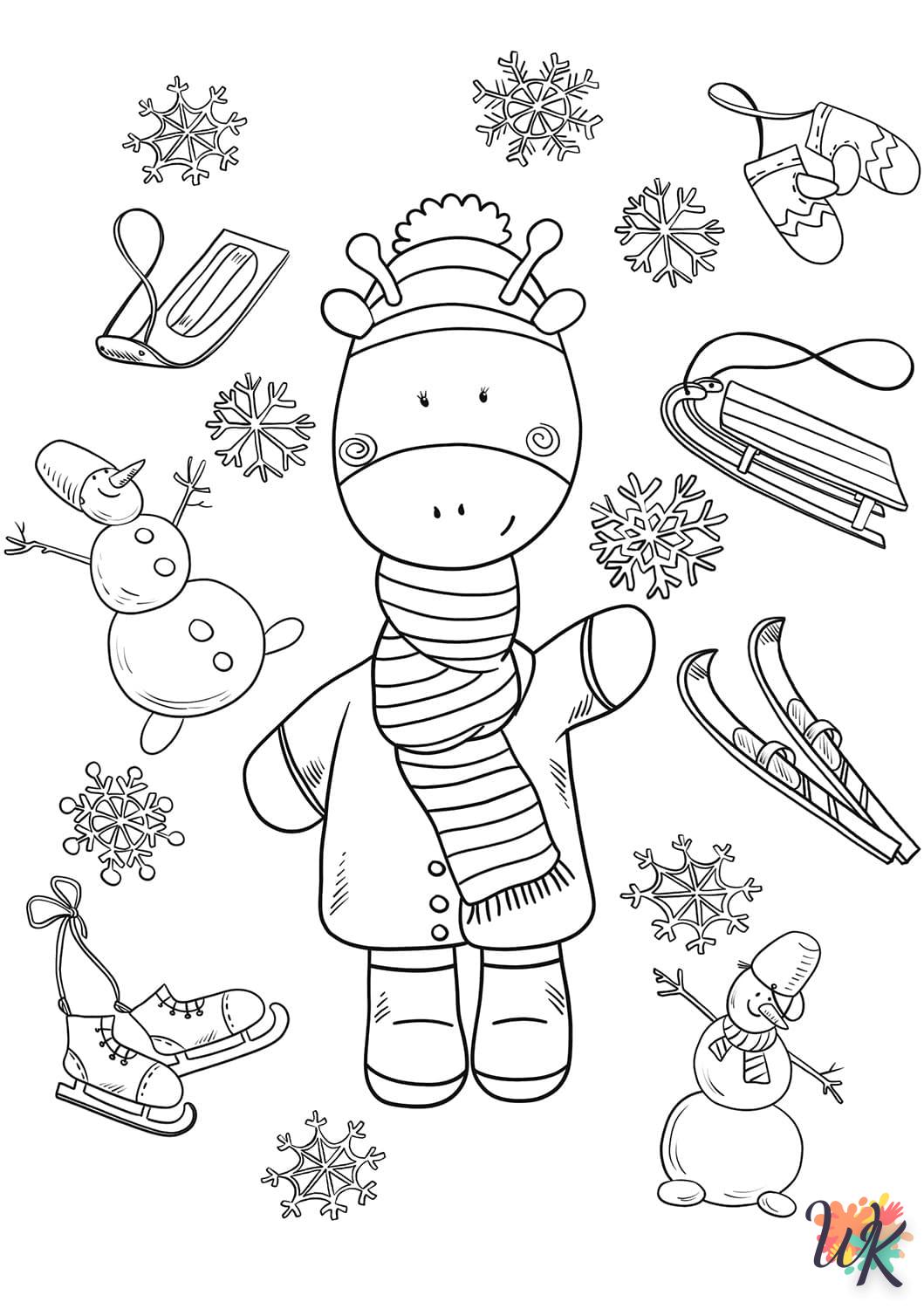 coloriage Hiver  à imprimer pour enfant de 8 ans