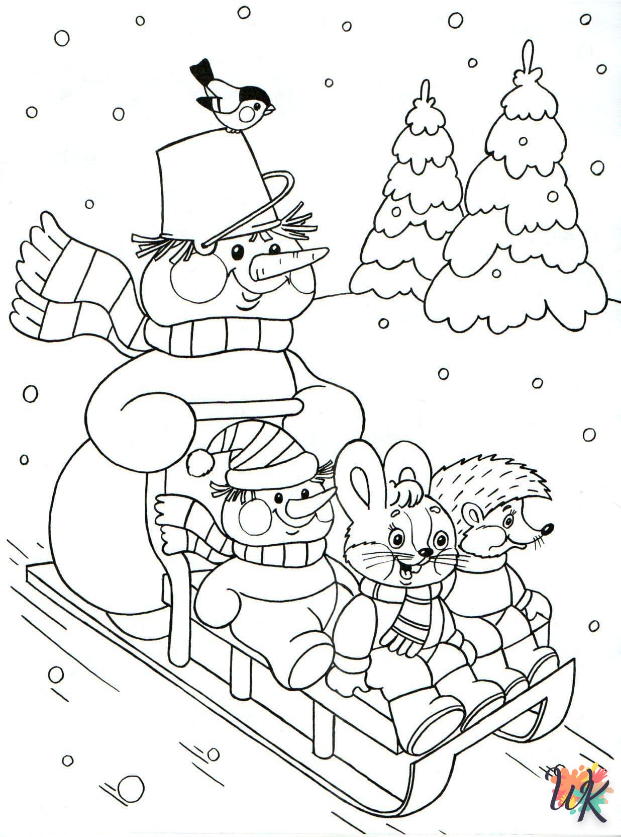 coloriage Hiver  pour enfant a imprimer