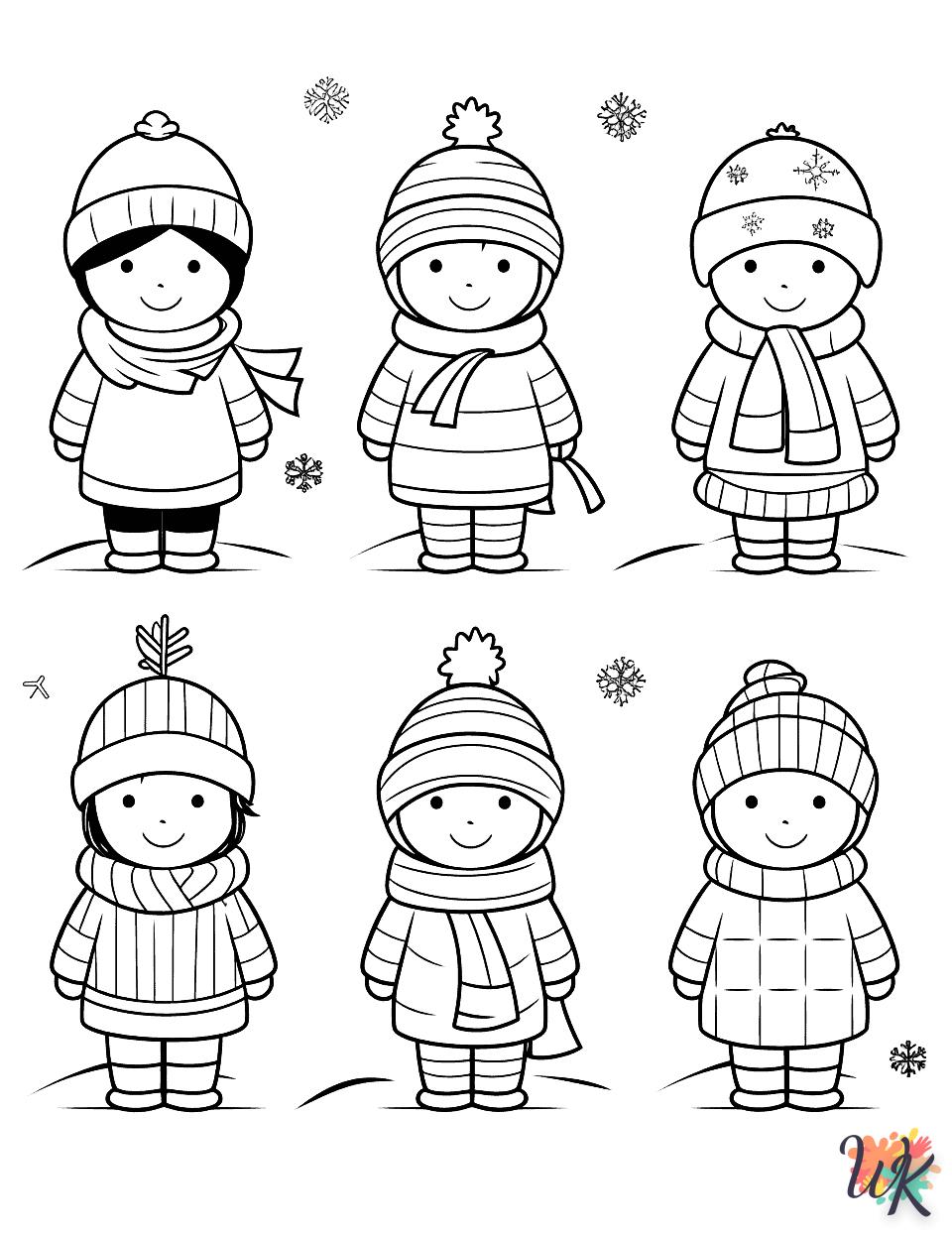 coloriage Hiver  pour enfant de 8 ans 1