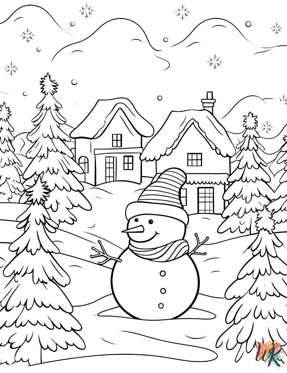 coloriage Hiver  à imprimer pdf gratuit 1