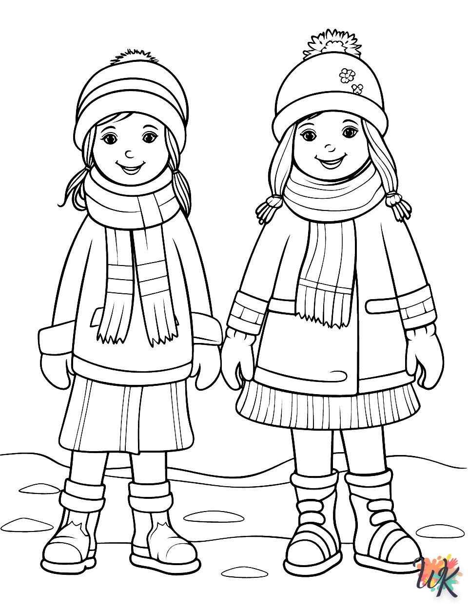 coloriage Hiver  en ligne à imprimer