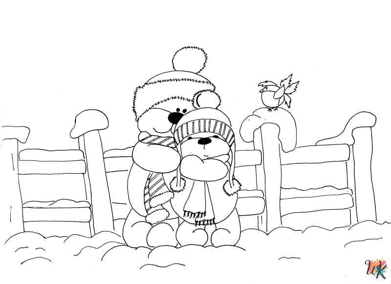 coloriage Hiver  bebe à imprimer gratuit