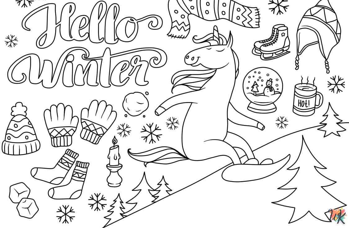 coloriage Hiver  pour enfant de 4 ans