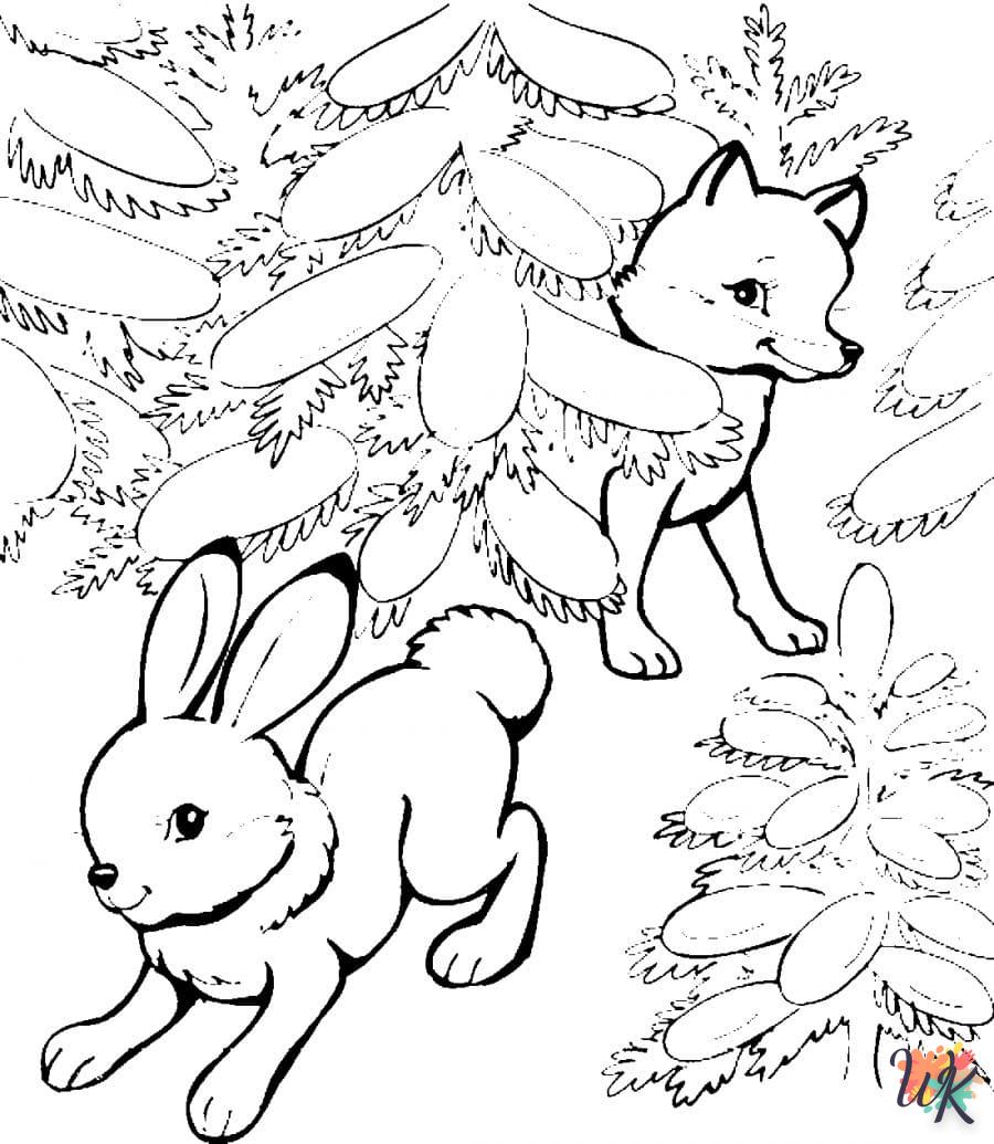 coloriage Hiver  et découpage à imprimer