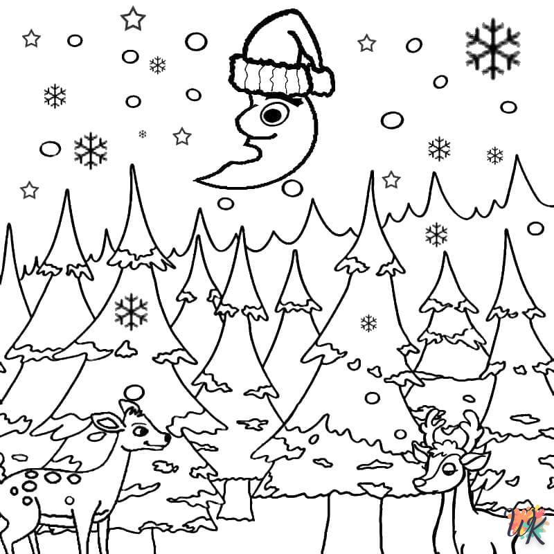 coloriage Hiver  à imprimer pour enfant de 4 ans 3