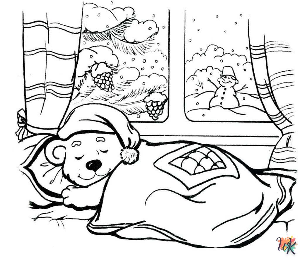 coloriage Hiver  et decoupage a imprimer gratuit 1