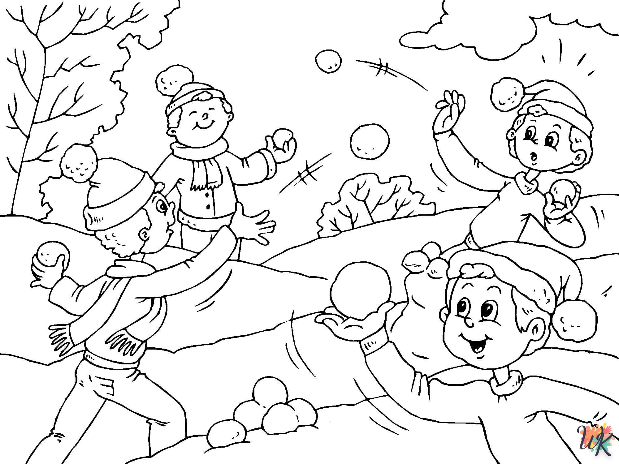 coloriage Hiver  enfant à imprimer