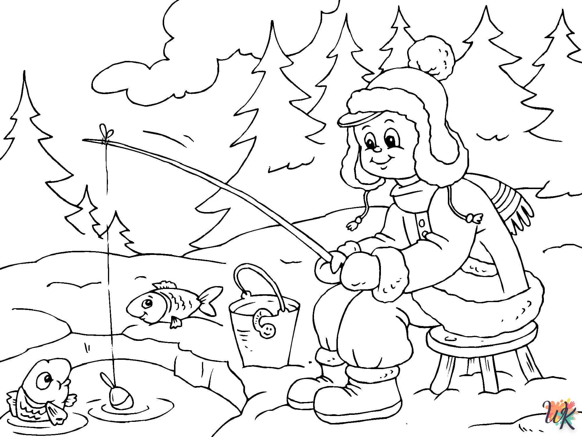 coloriage Hiver  pour enfants a imprimer gratuit