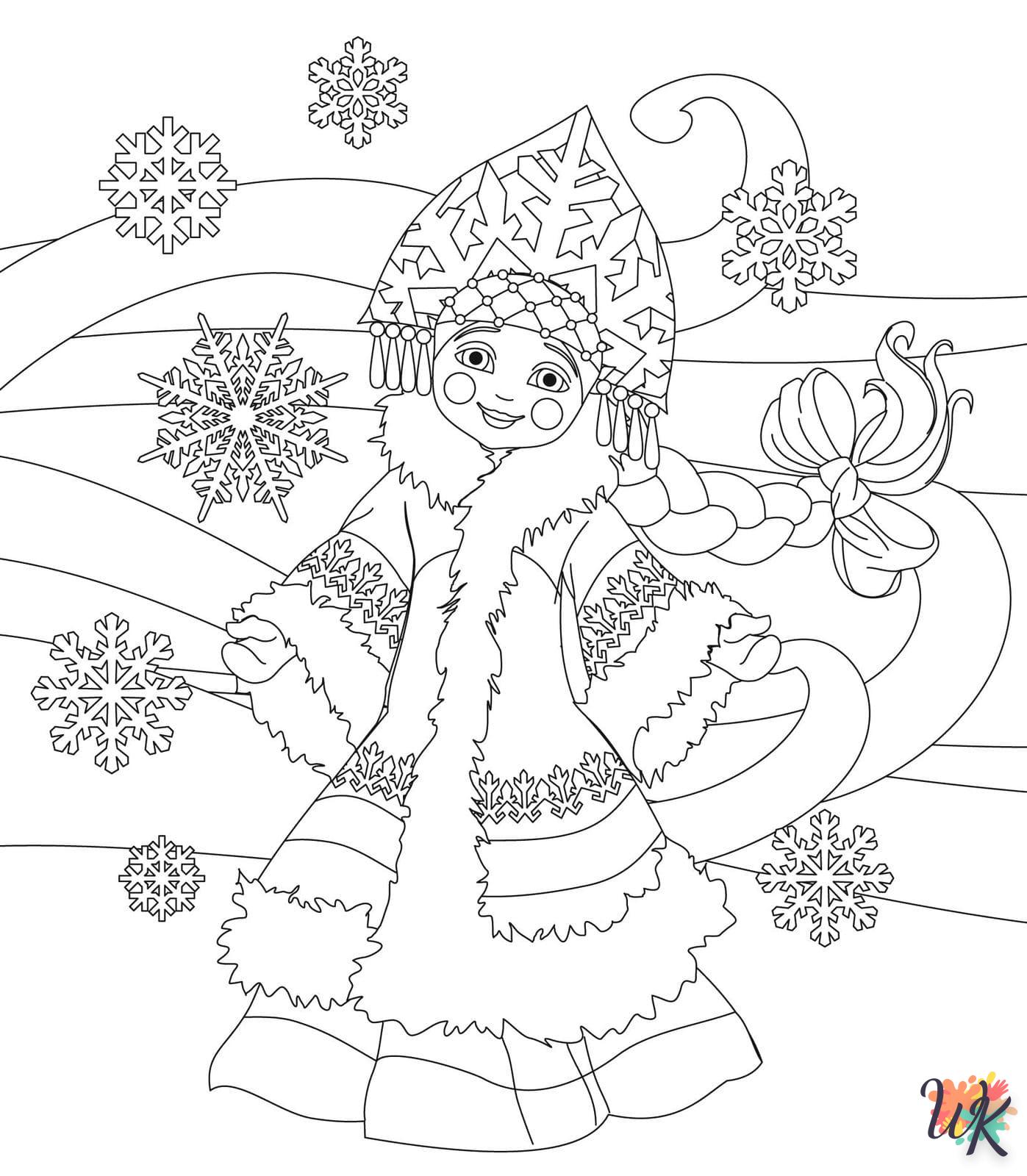 coloriage Hiver  enfant à imprimer pdf