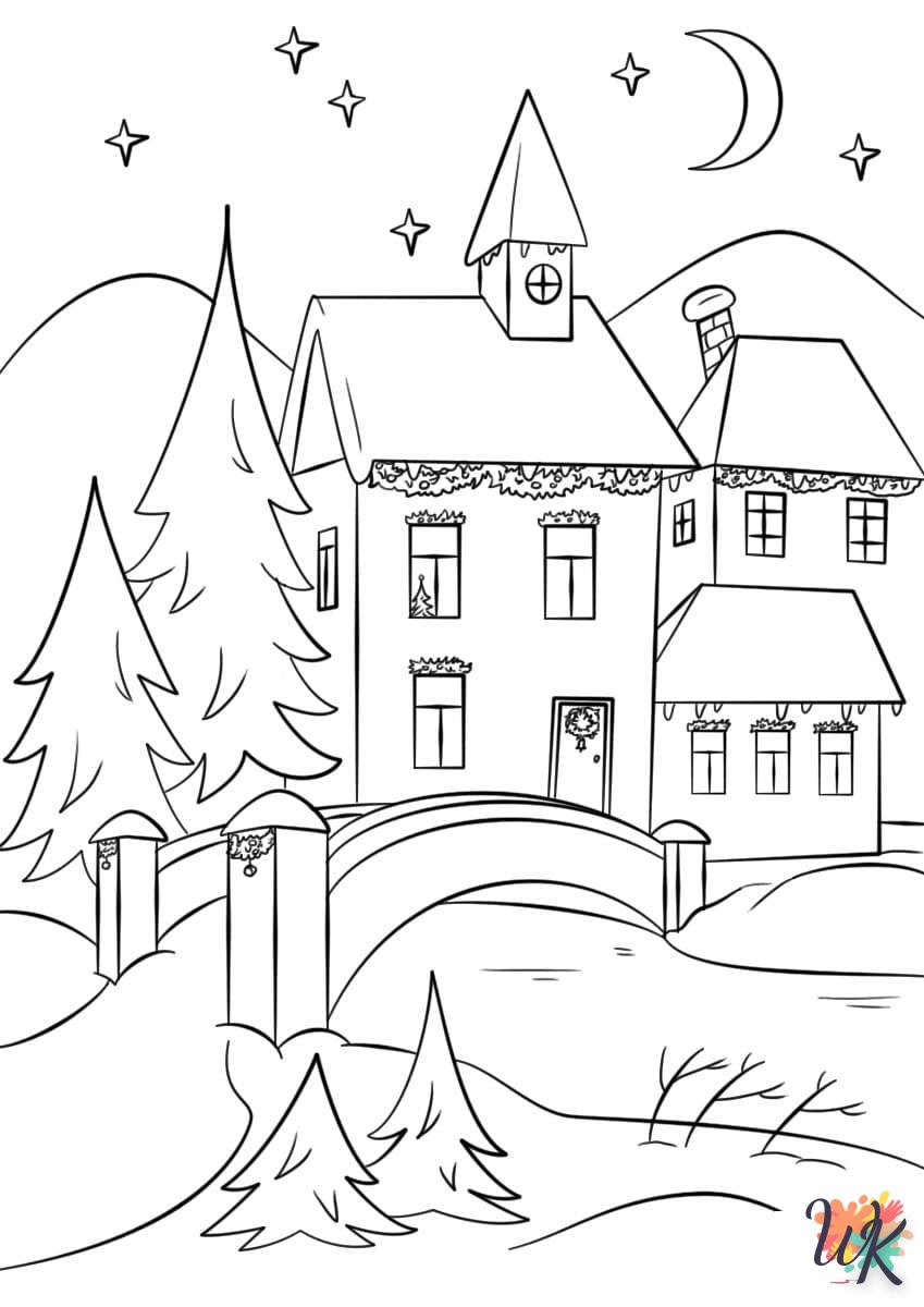 coloriage Hiver  enfant 2 ans a imprimer