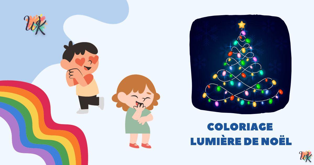 Coloriage Lumière de Noël Illuminez les vacances magiques