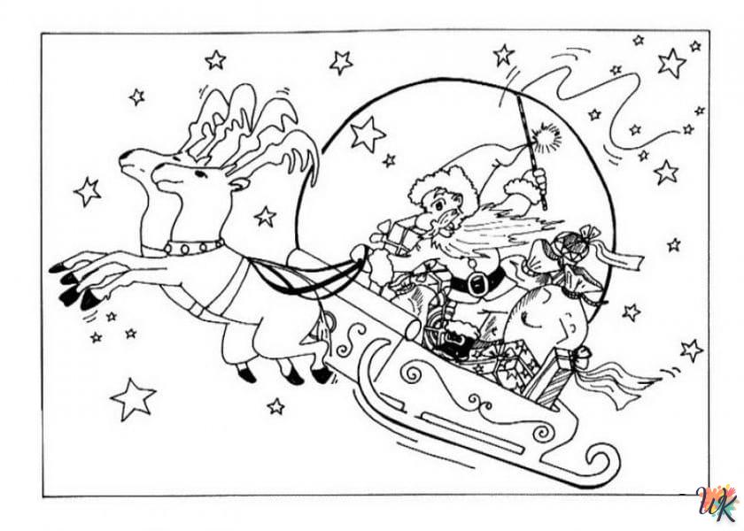 coloriage Noel  enfant 6 ans à imprimer