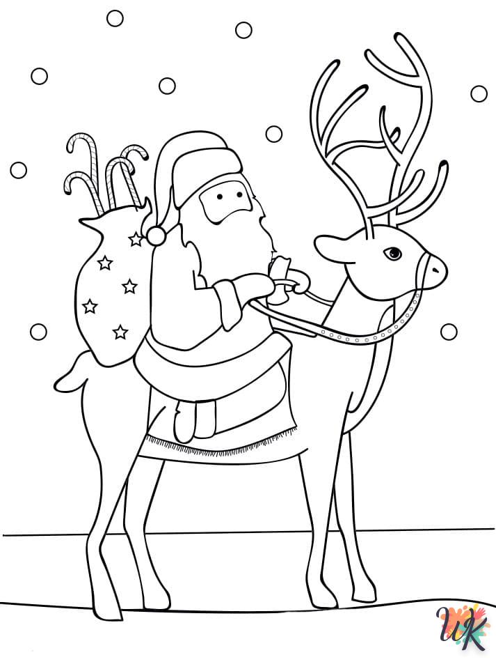 coloriage Noel  et découpage à imprimer