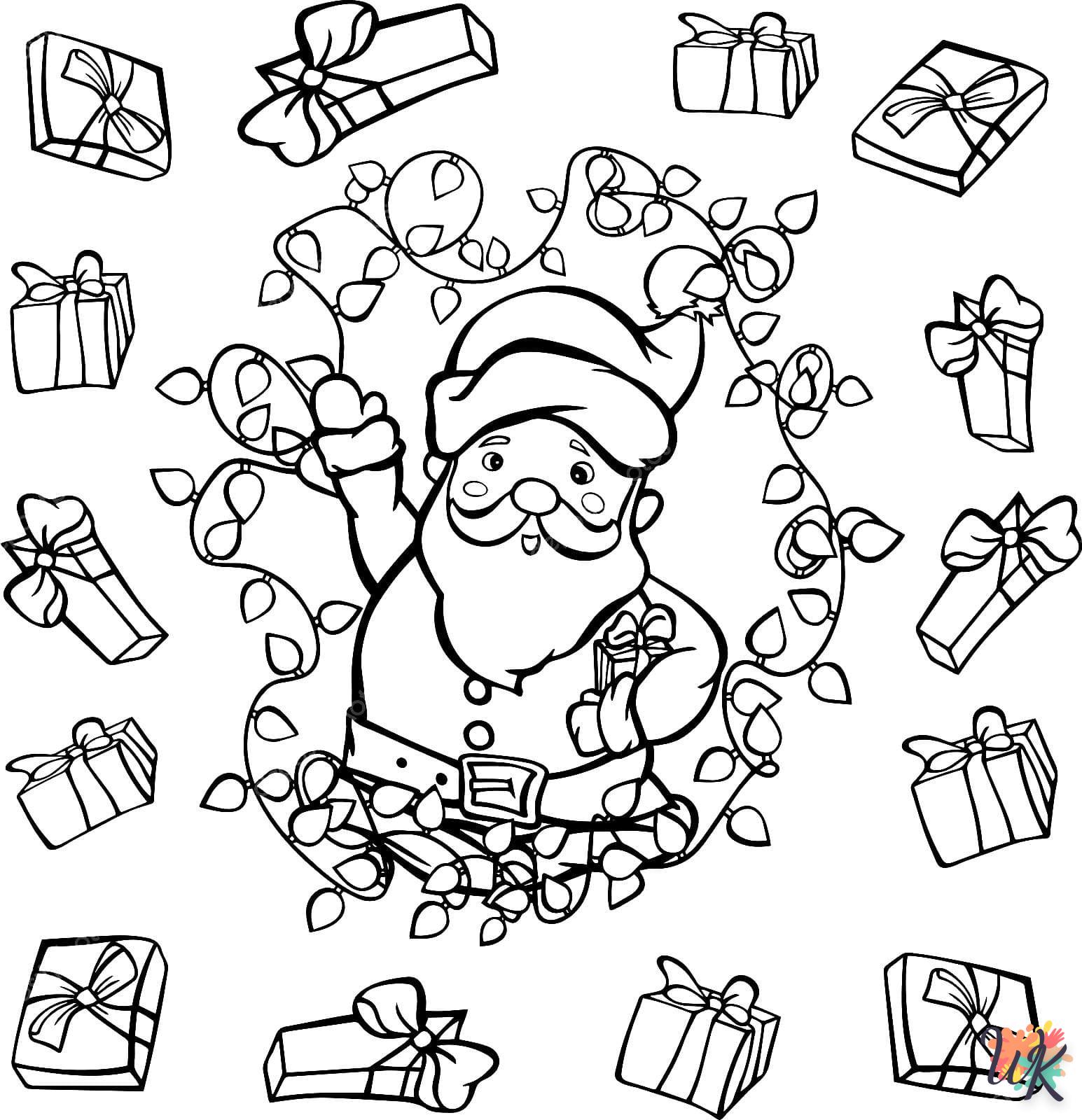 coloriage Noel  automne en ligne gratuit à imprimer