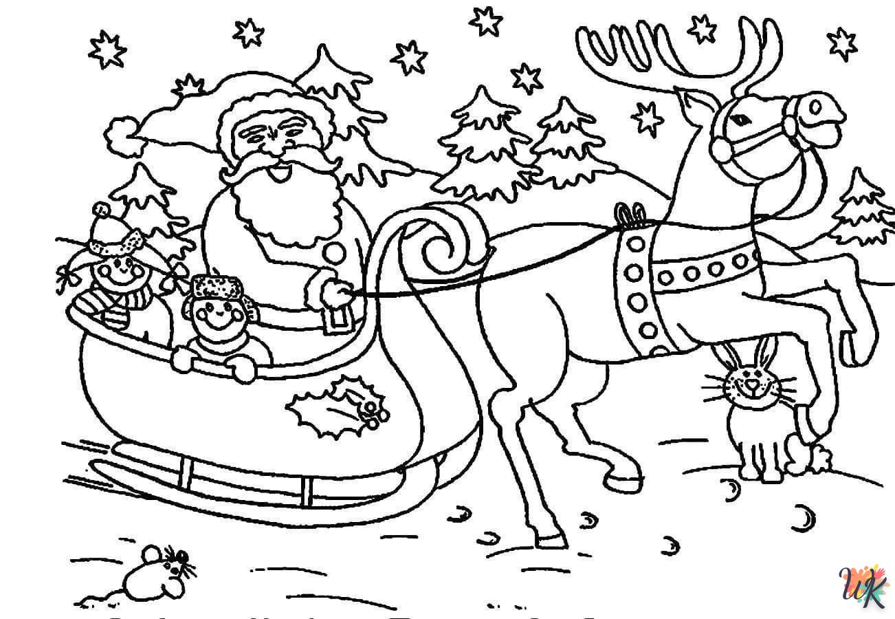 coloriage Noel  à numéro adulte en ligne gratuit 3