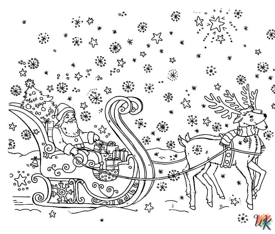 coloriage Noel  automne en ligne gratuit à imprimer 2