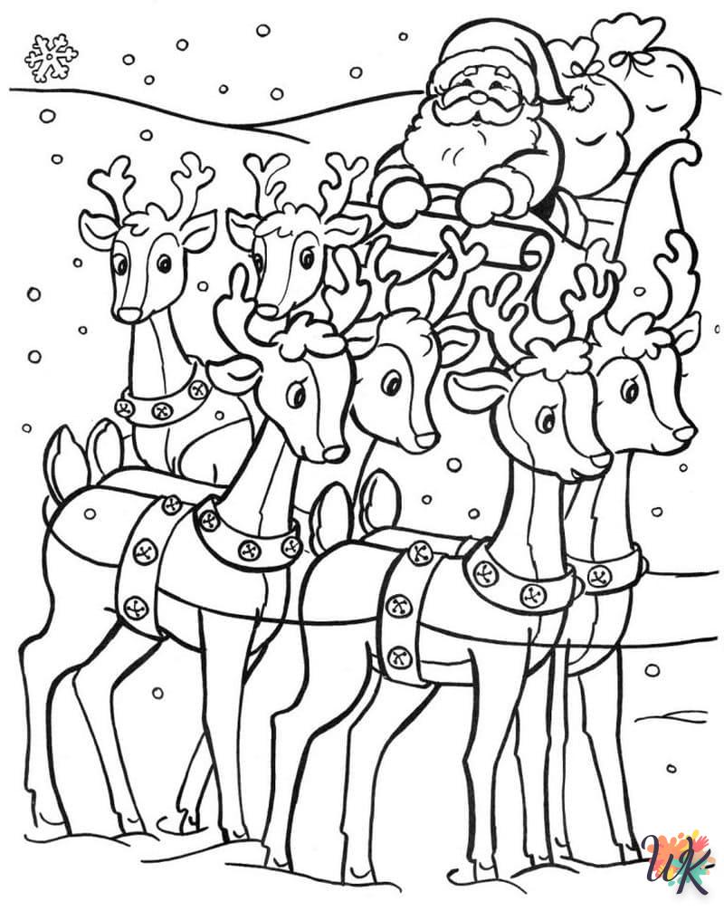 coloriage Noel  et découpage à imprimer 1