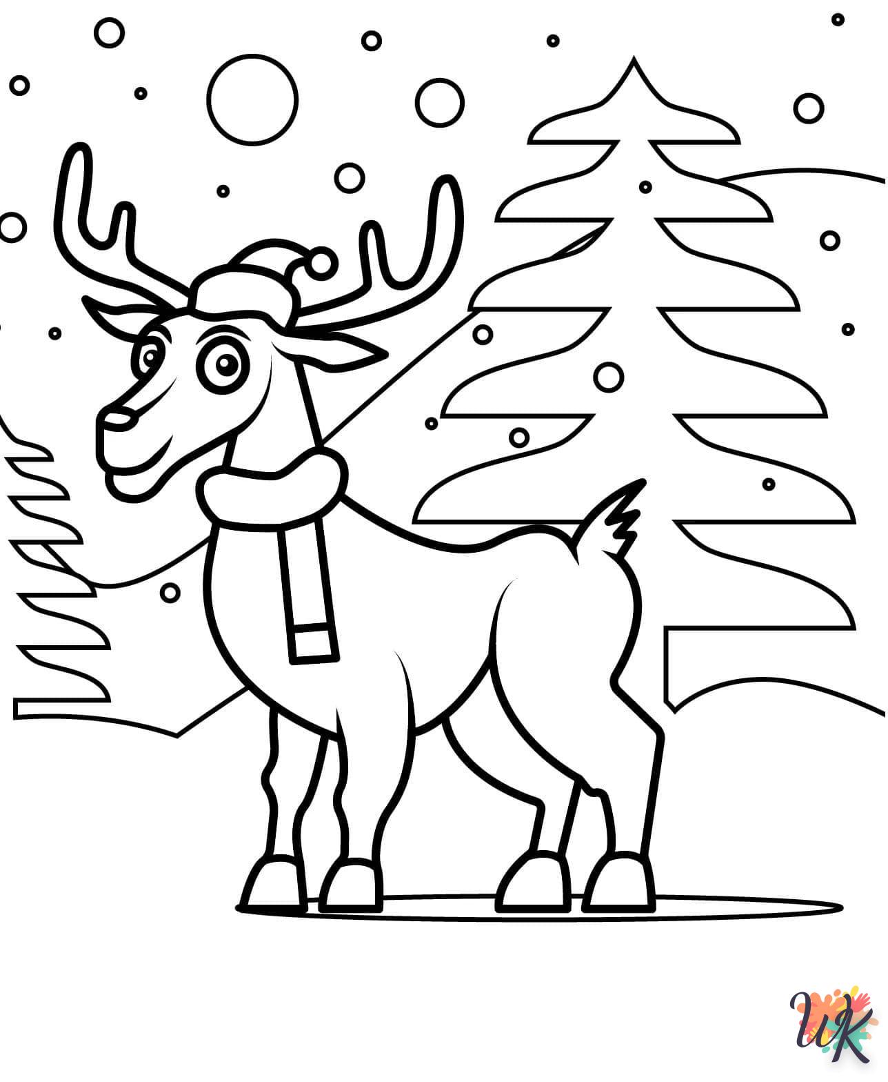 coloriage Noel  automne en ligne gratuit à imprimer 1