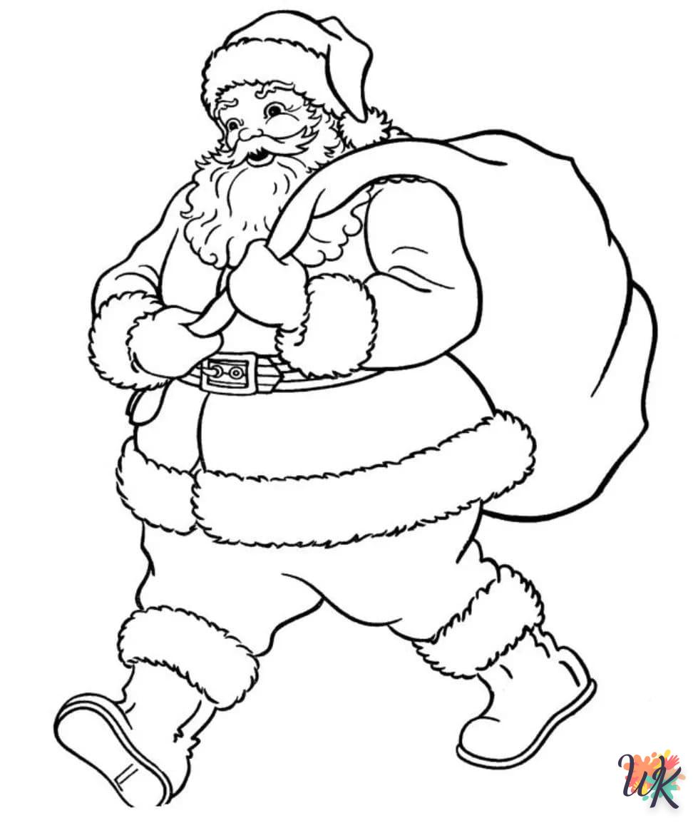 coloriage Père Noël  à imprimer pdf