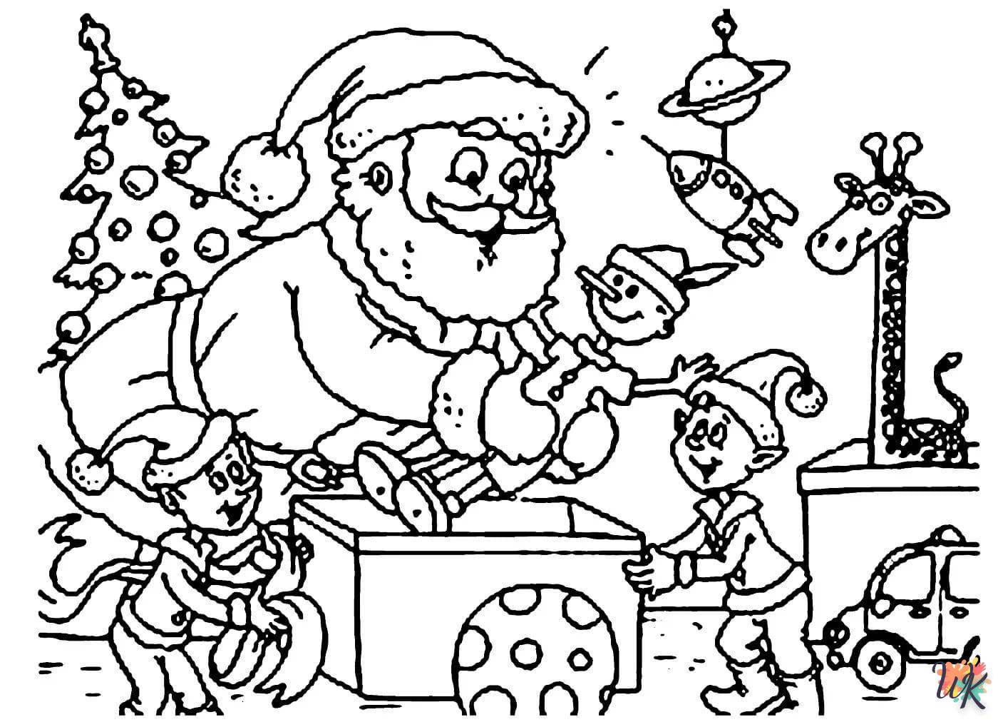 coloriage Père Noël  en ligne maternelle 2