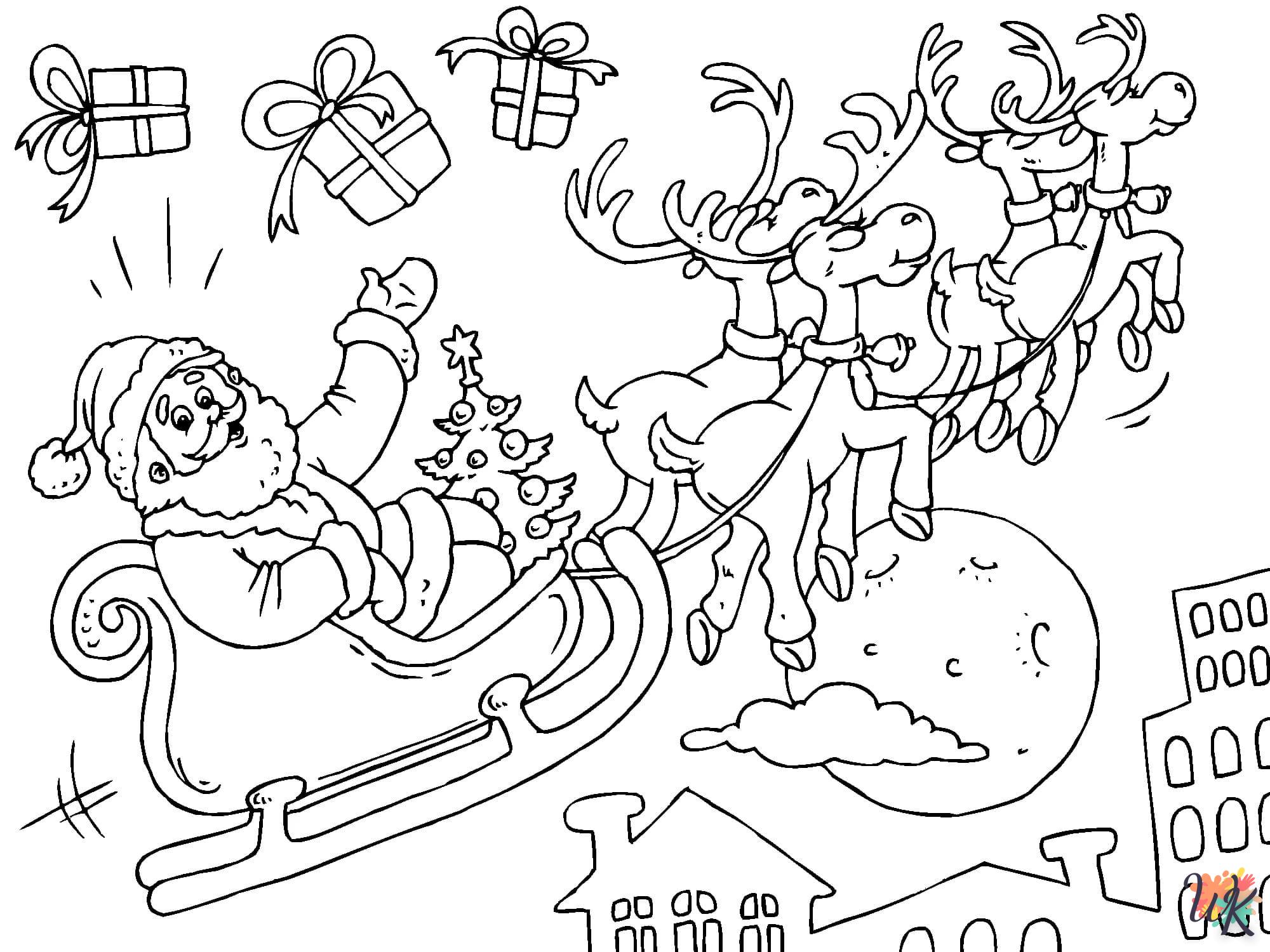 image pour coloriage Père Noël  enfant 1