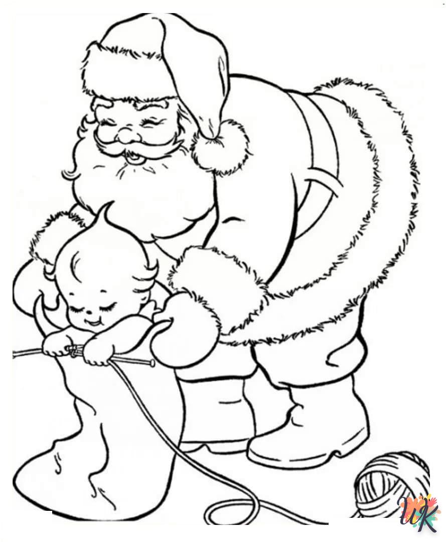 coloriage Père Noël  pour enfant de 7 ans 1