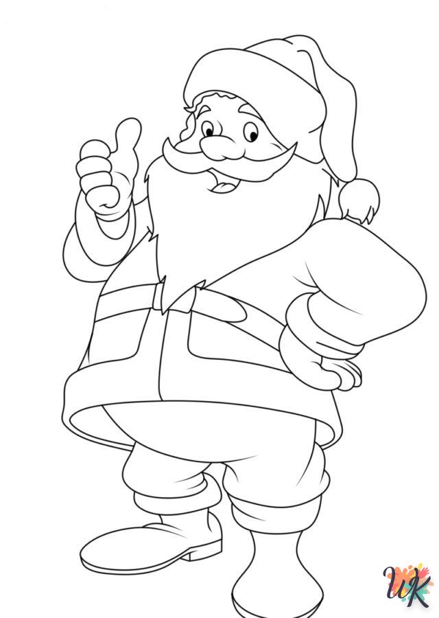 coloriage Père Noël  à imprimer pdf 1