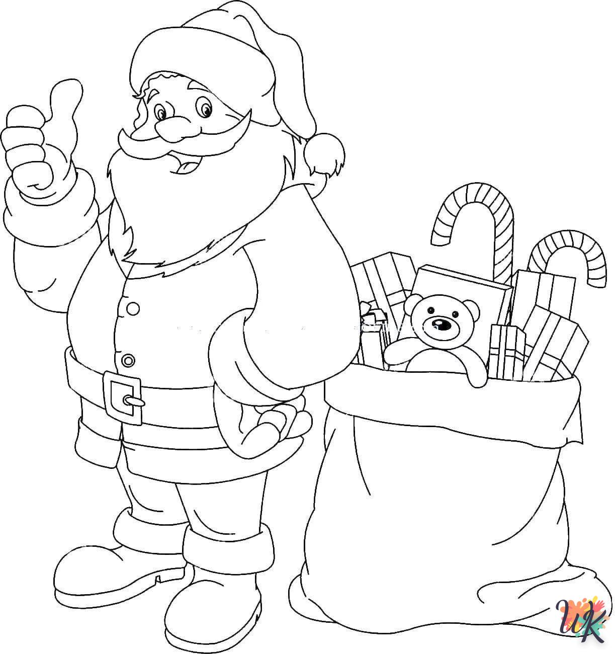 coloriage Père Noël  en ligne maternelle 1