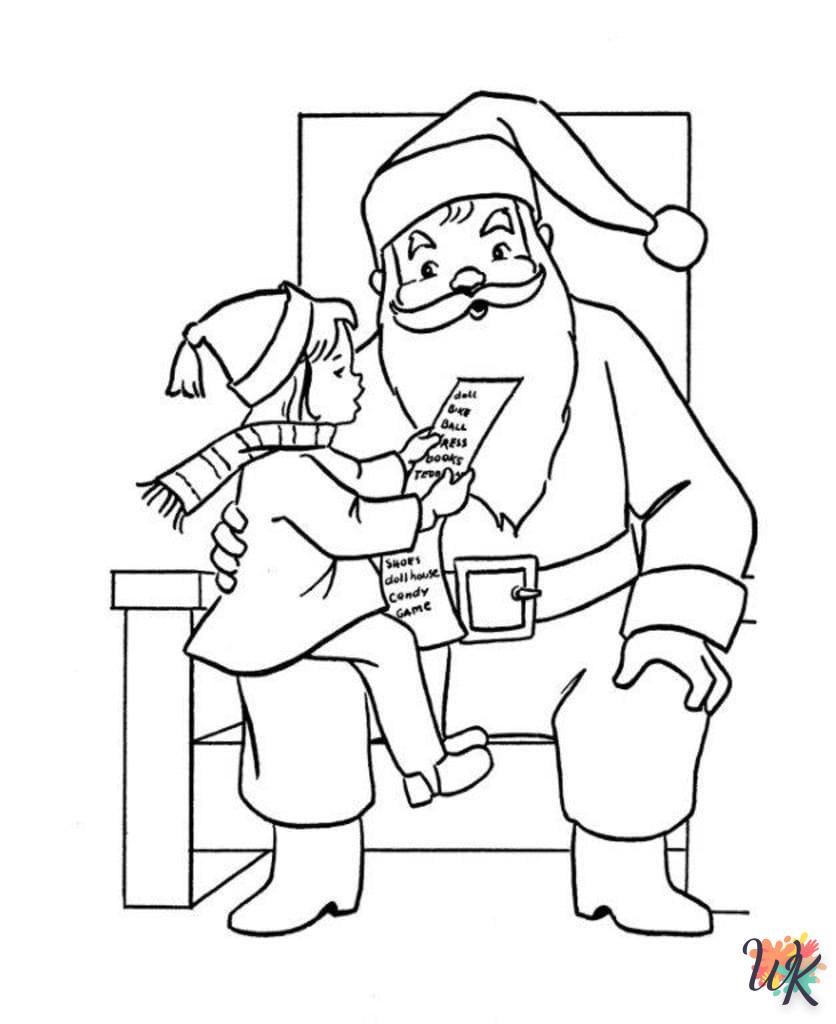 coloriage Père Noël  licorne en ligne gratuit à imprimer