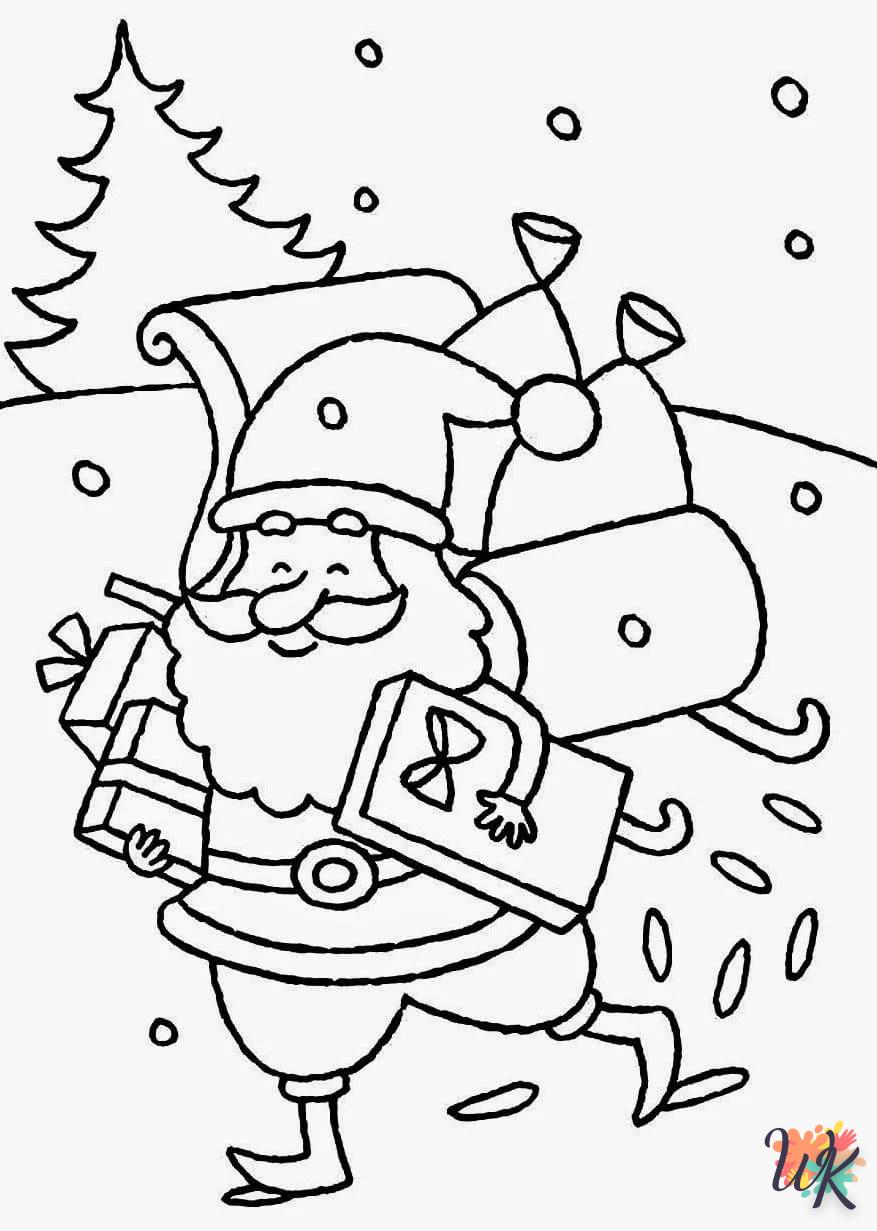 coloriage Père Noël  pour enfant de 8 ans 1