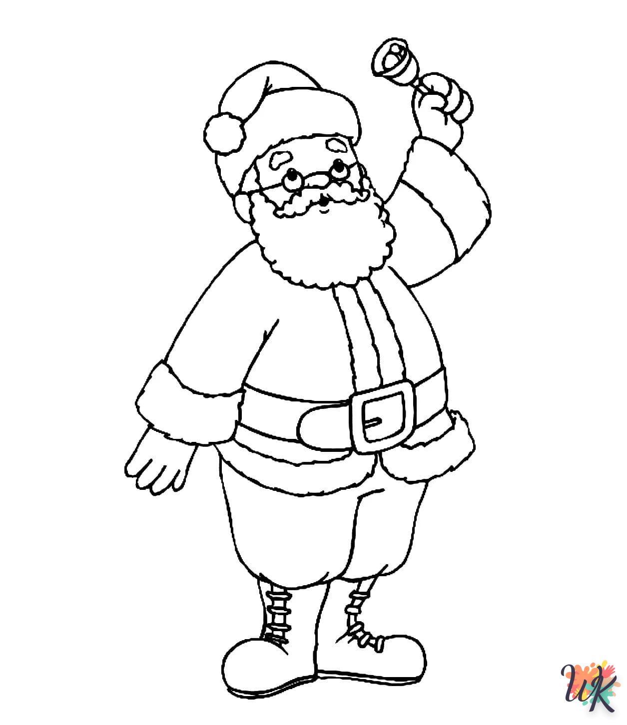 coloriage Père Noël  pour enfant de 4 ans