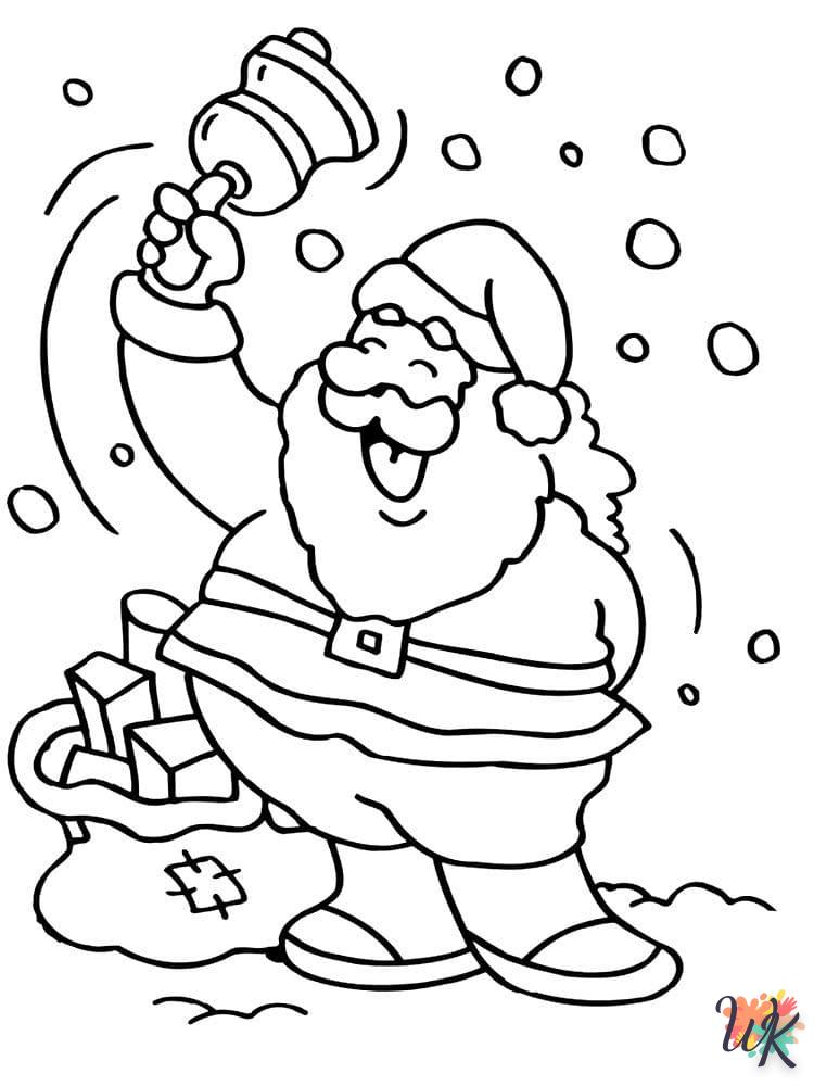 coloriage Père Noël  à imprimer gratuitement 3