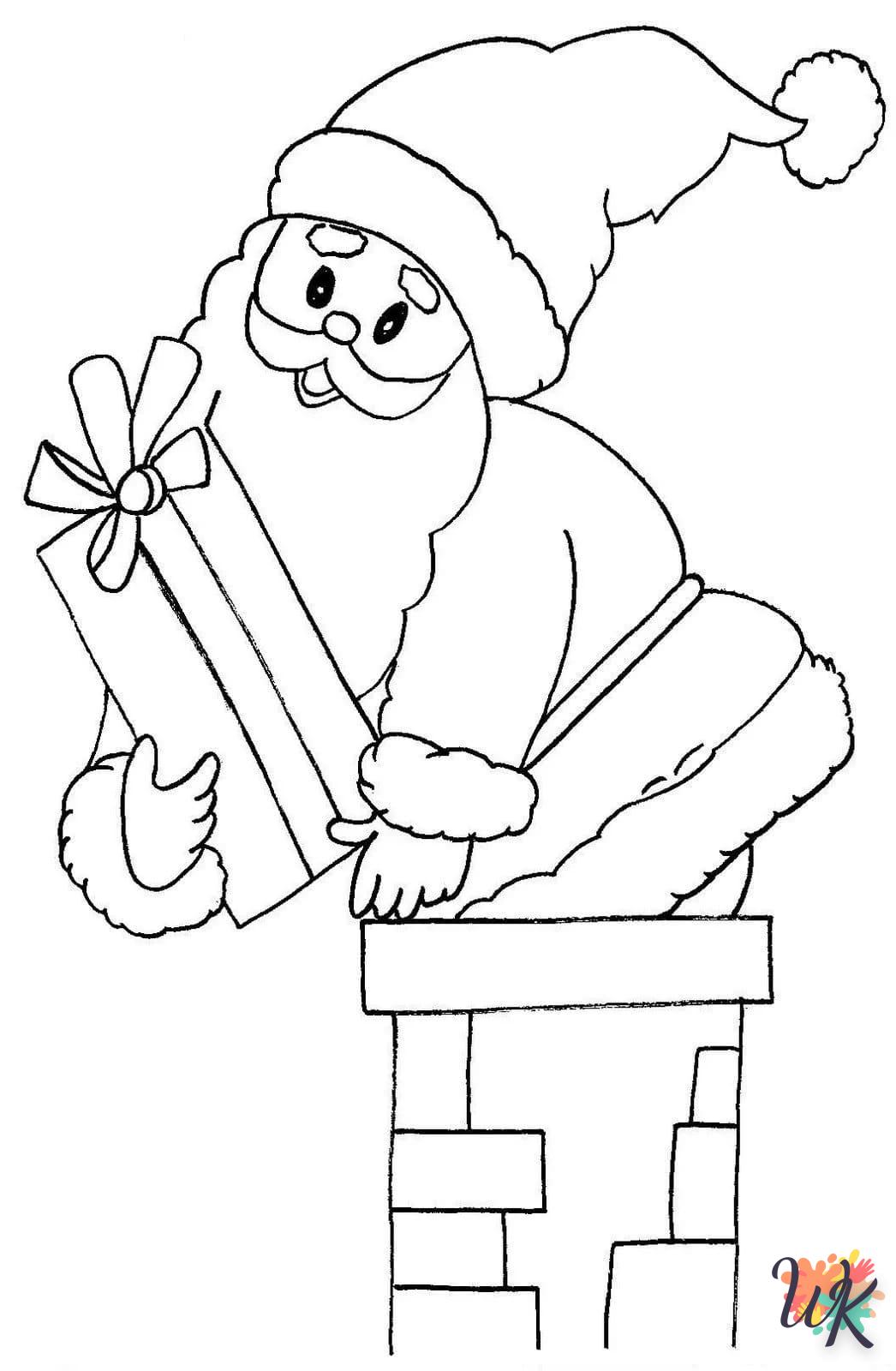 coloriage Père Noël  pour bebe a imprimer