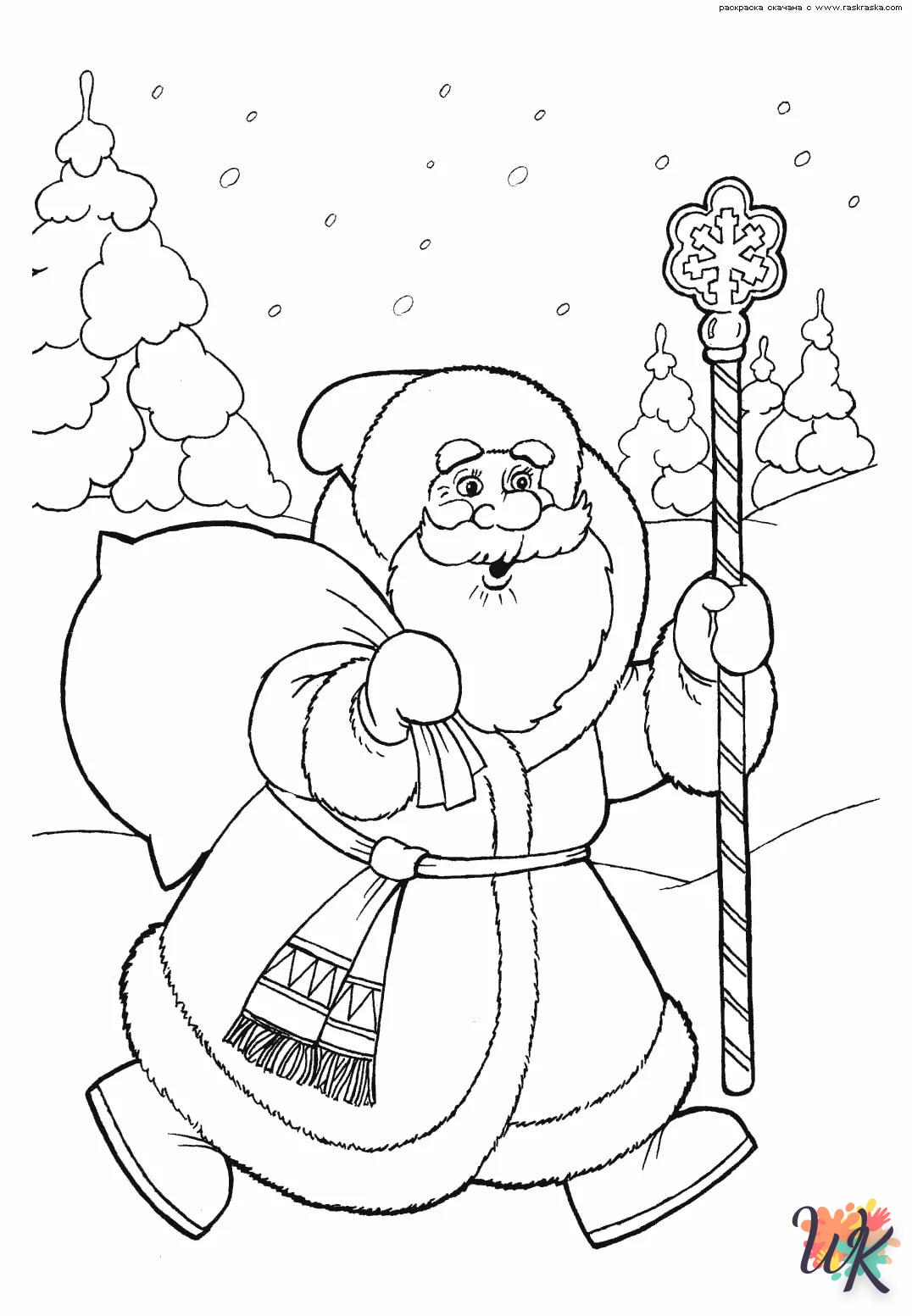 coloriage Père Noël  à colorier en ligne gratuit 1