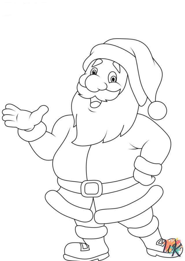 coloriage Père Noël  à imprimer pour enfant de 6 ans