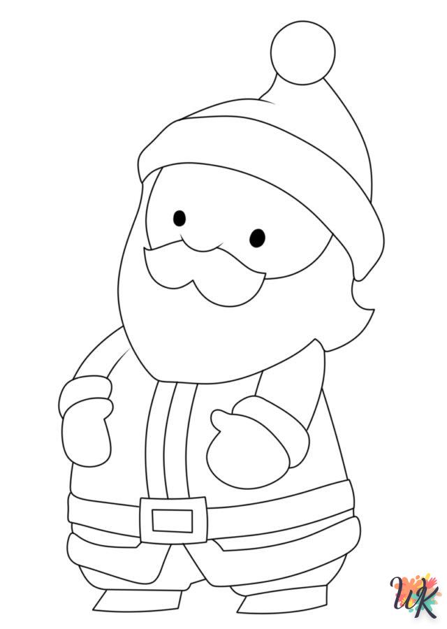 coloriage Père Noël  à imprimer pour enfant de 7 ans