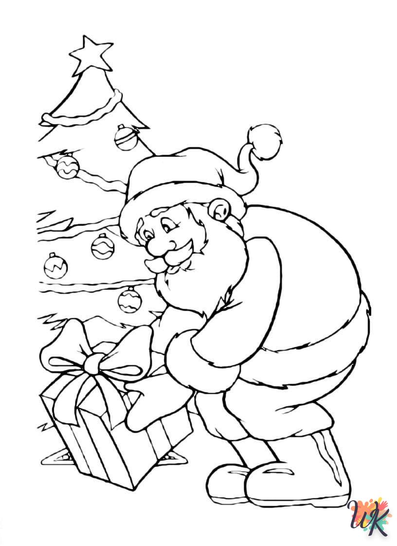 coloriage Père Noël  à imprimer gratuitement 1