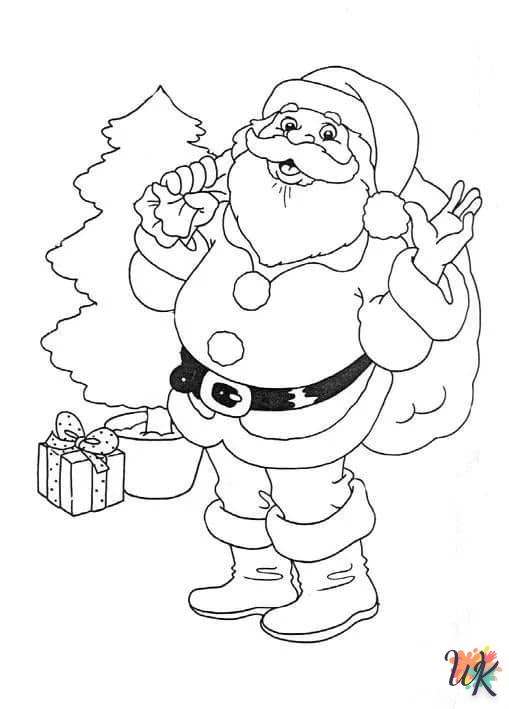 coloriage Père Noël  à numéro adulte en ligne gratuit