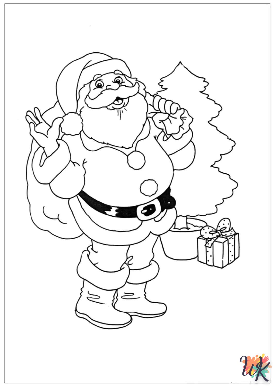 coloriage Père Noël  pour enfant gratuit