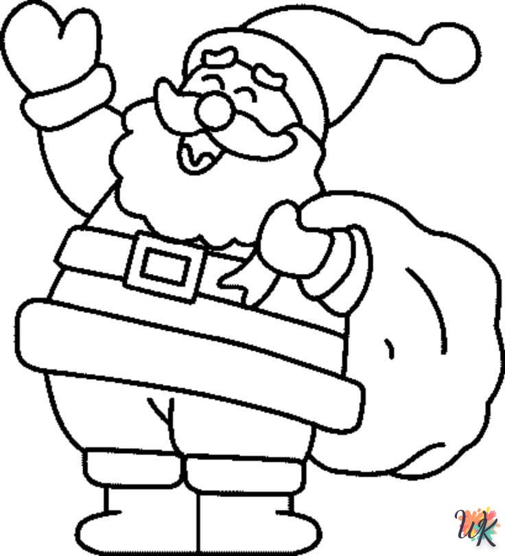 coloriage Père Noël  à imprimer pour enfant de 12 ans