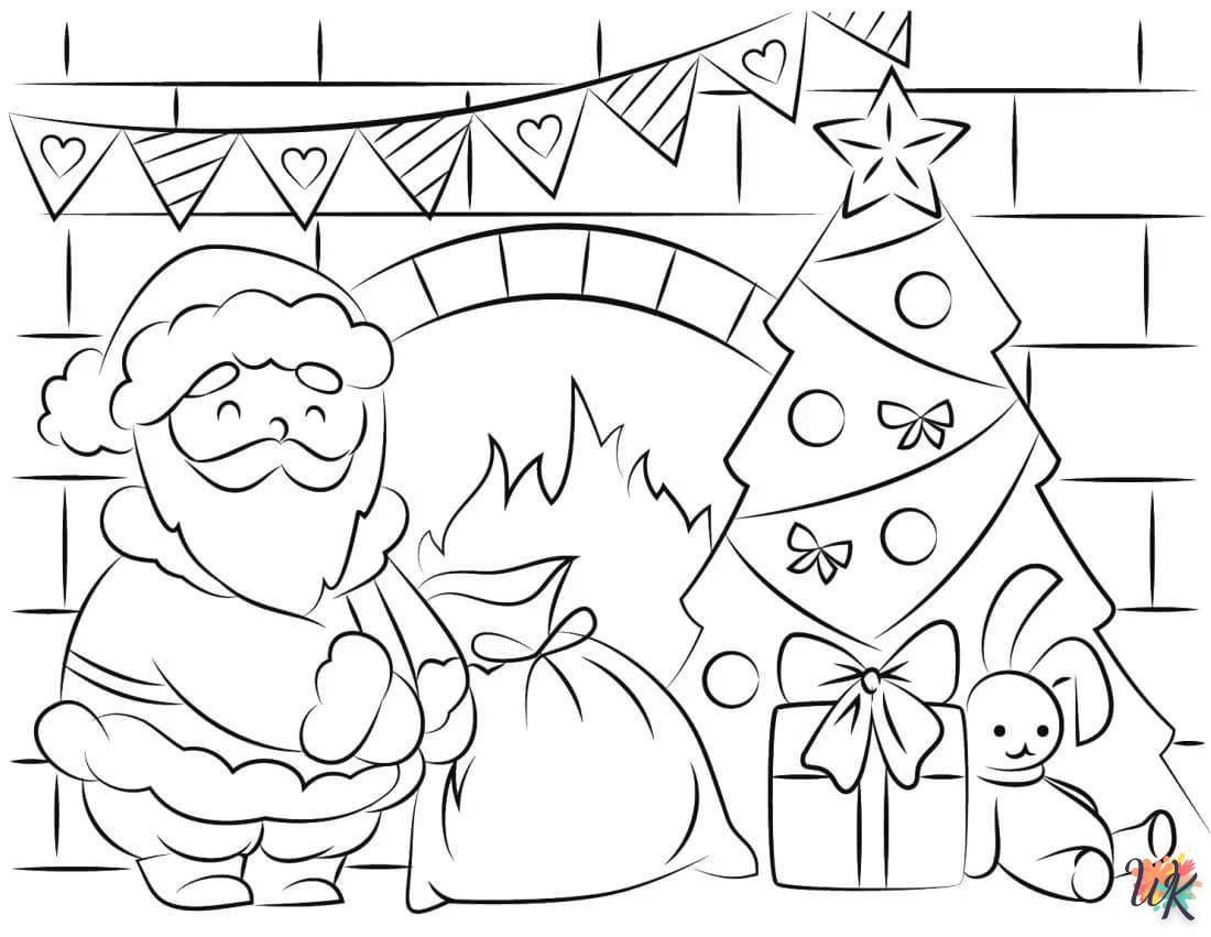 coloriage Père Noël  gratuit en ligne