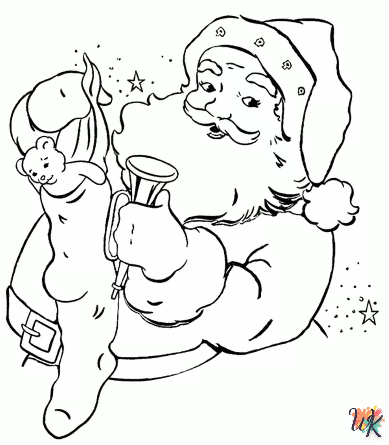 coloriage Père Noël  en ligne pour enfant 1