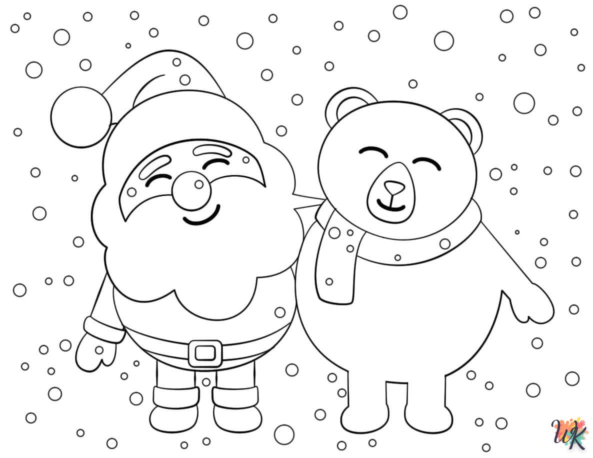 coloriage Père Noël  pour enfant de 3 ans