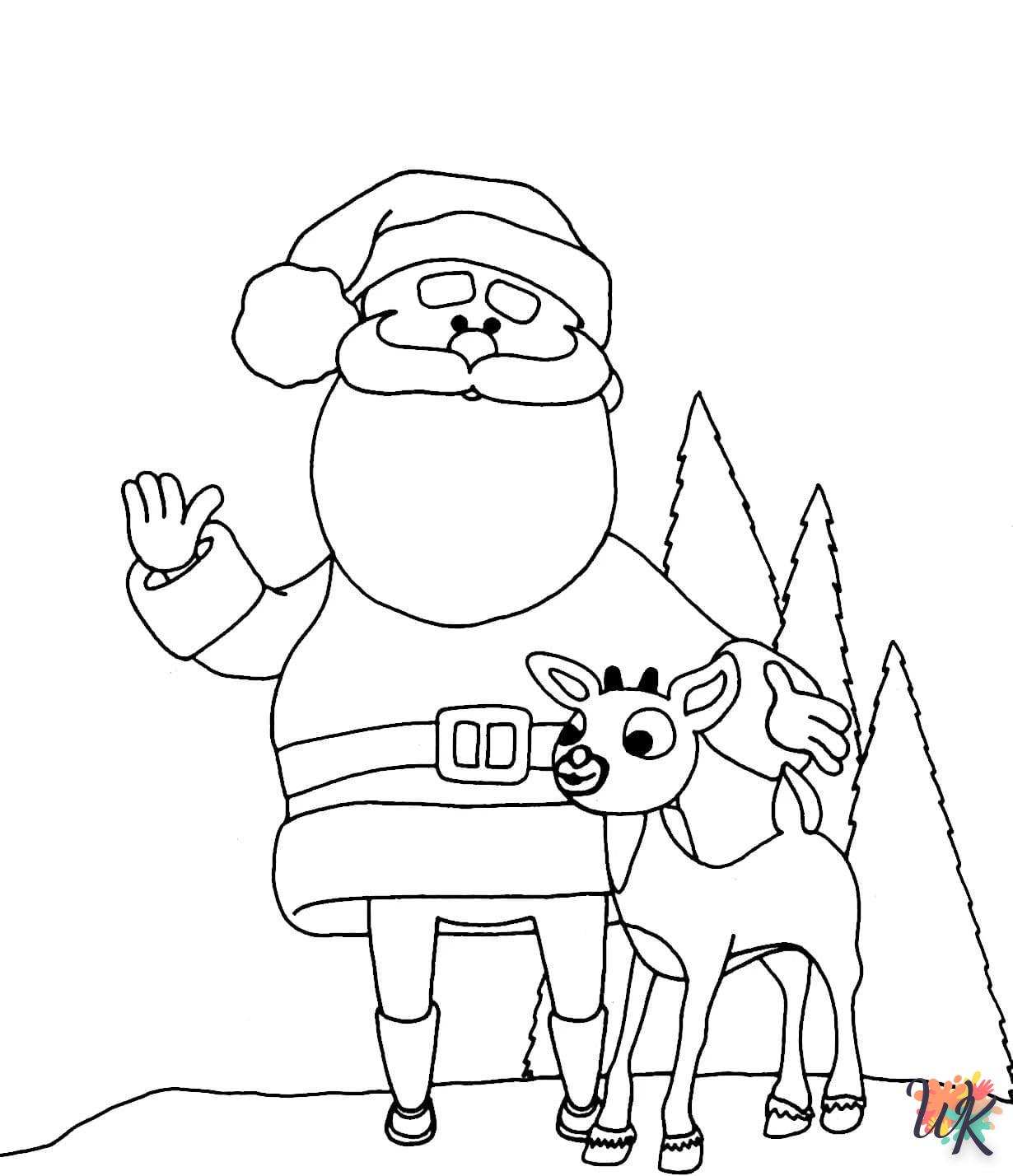 coloriage Père Noël  en ligne à imprimer